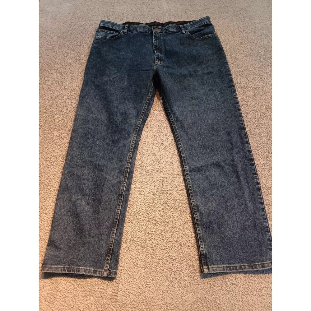 Wrangler Premium Regular Fit Stretch Jeans Men's 42x30 Blue Comfort Flex